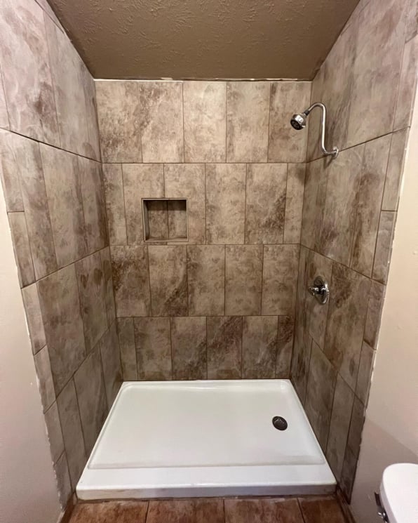 Shower remodel after